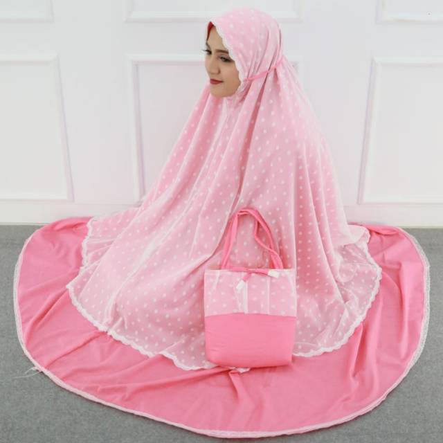 MUKENA PERANCIS TILLE WHITE