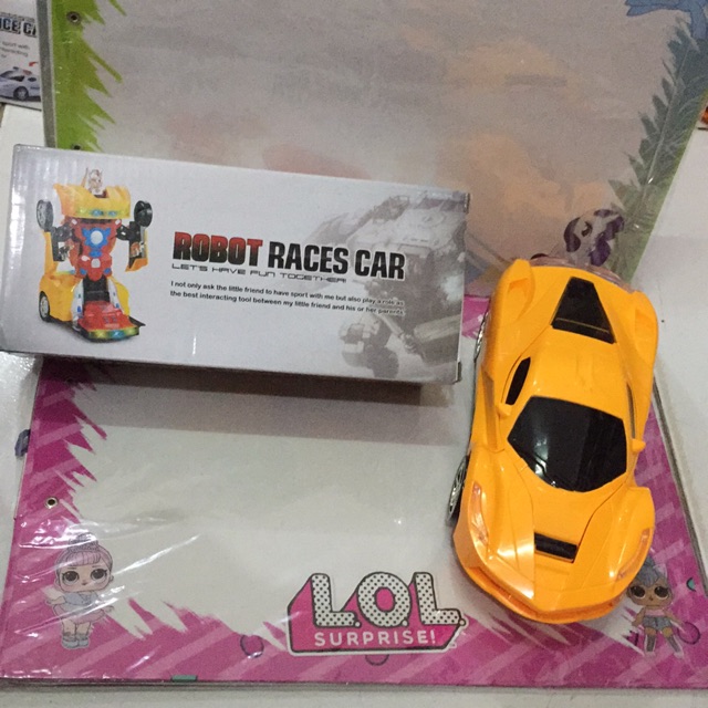 Robot races car