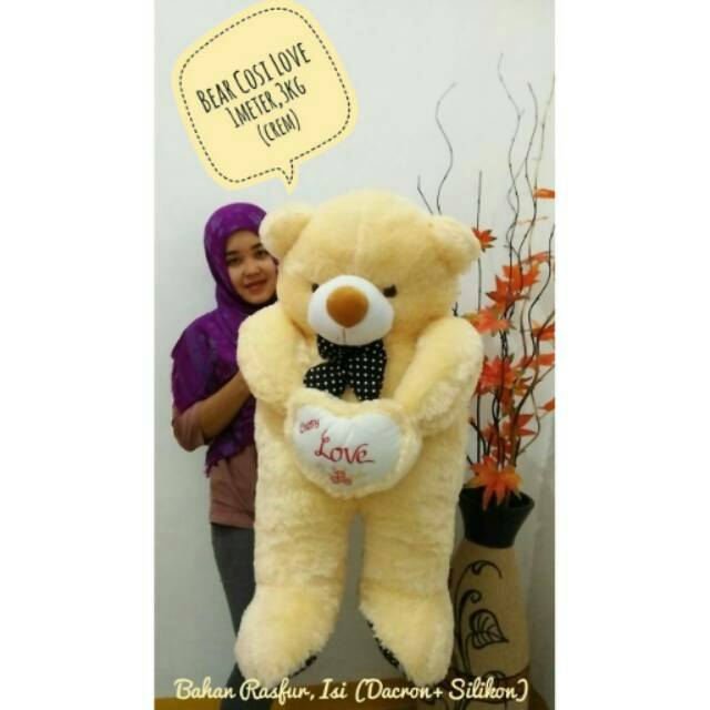 Teddy bear cosy love/1meter