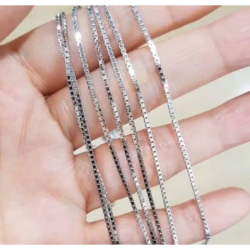 Rantai Italy kaca Silver