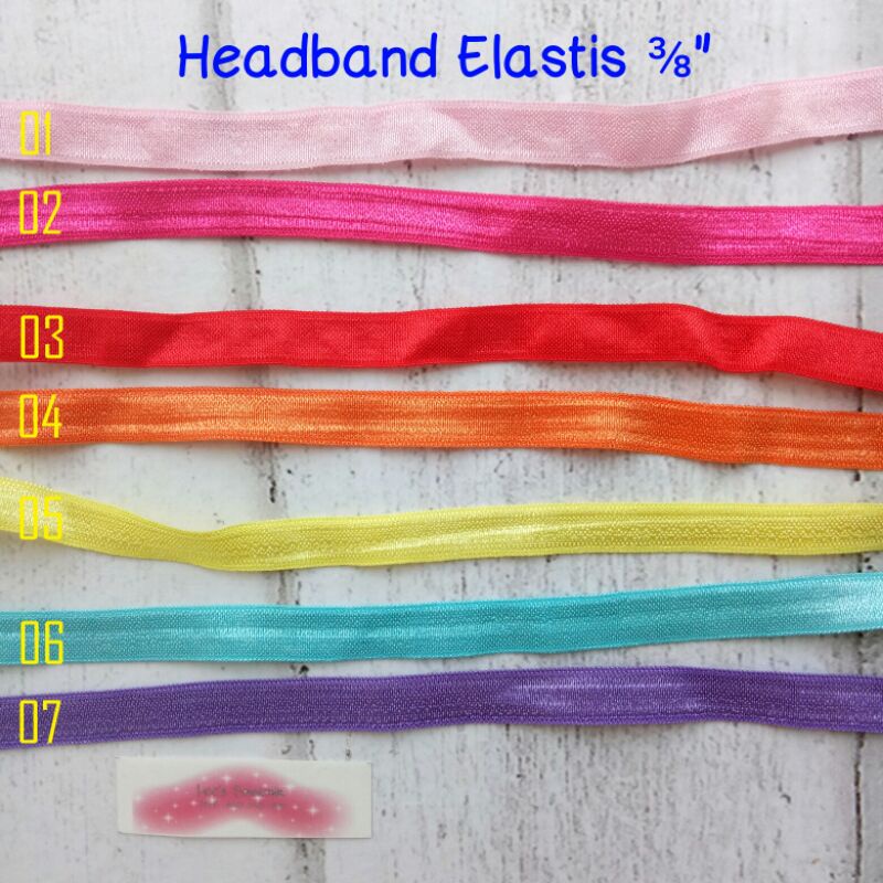 Headband Elastis ⅜" / Foe Glossy
