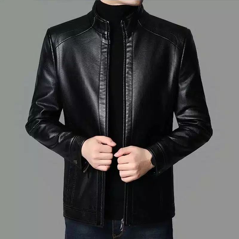 Model [BISA COD] Jaket Kulit Pria Exldsign Deman mantaps
