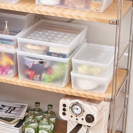 Clear Plastic Stacking Bins with Lid