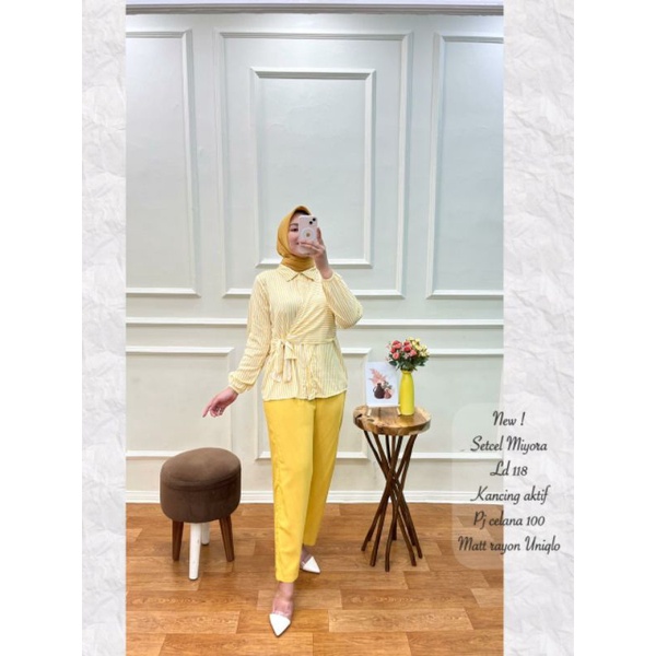 Setelan Miyora/Setcel Kimono//new//bisa COD
