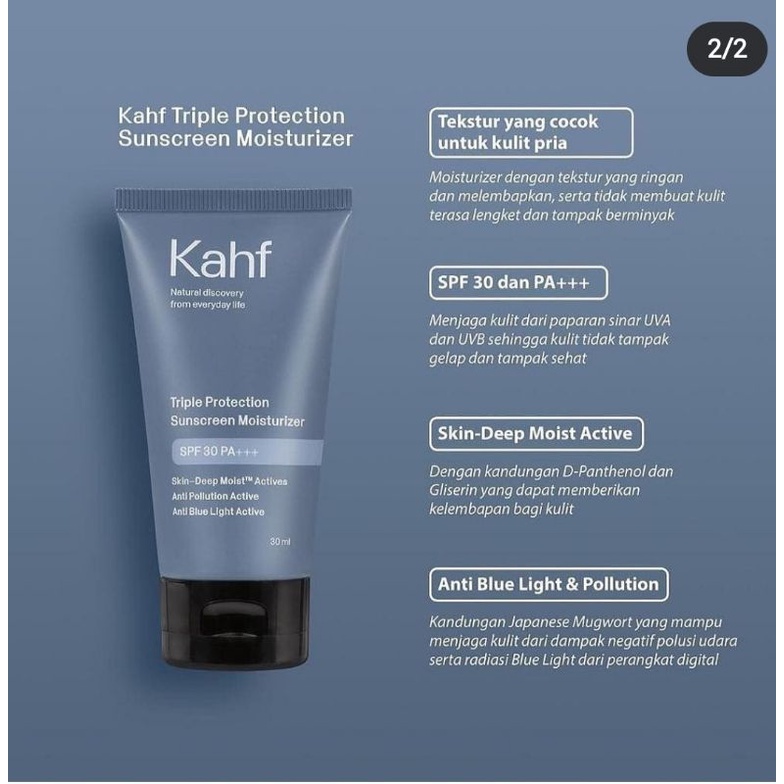 kahf triple protection sunscreen moisturizer