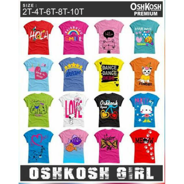 Kaos oshkosh cewe