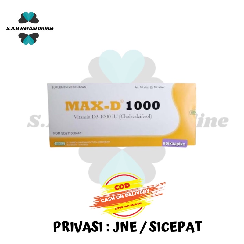 Max - D 1000IU 10 Tablet Perstrip