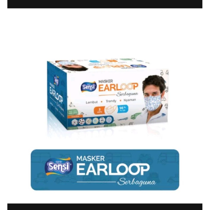 sensi masker earloop serbaguna