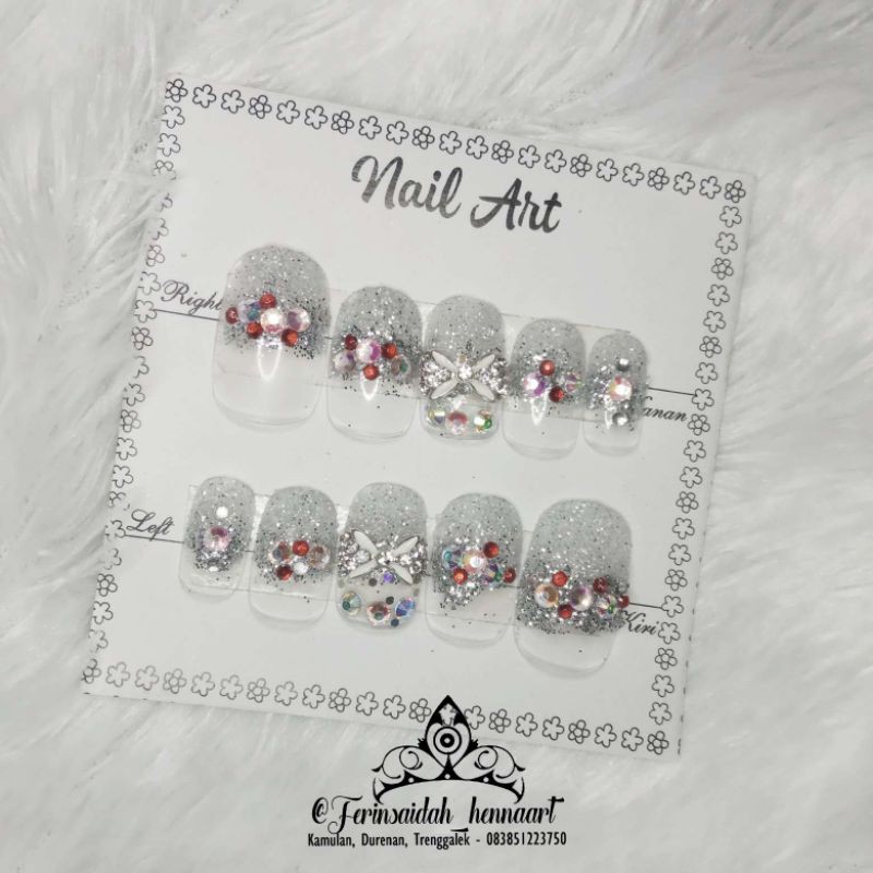 Kuku palsu wedding clear