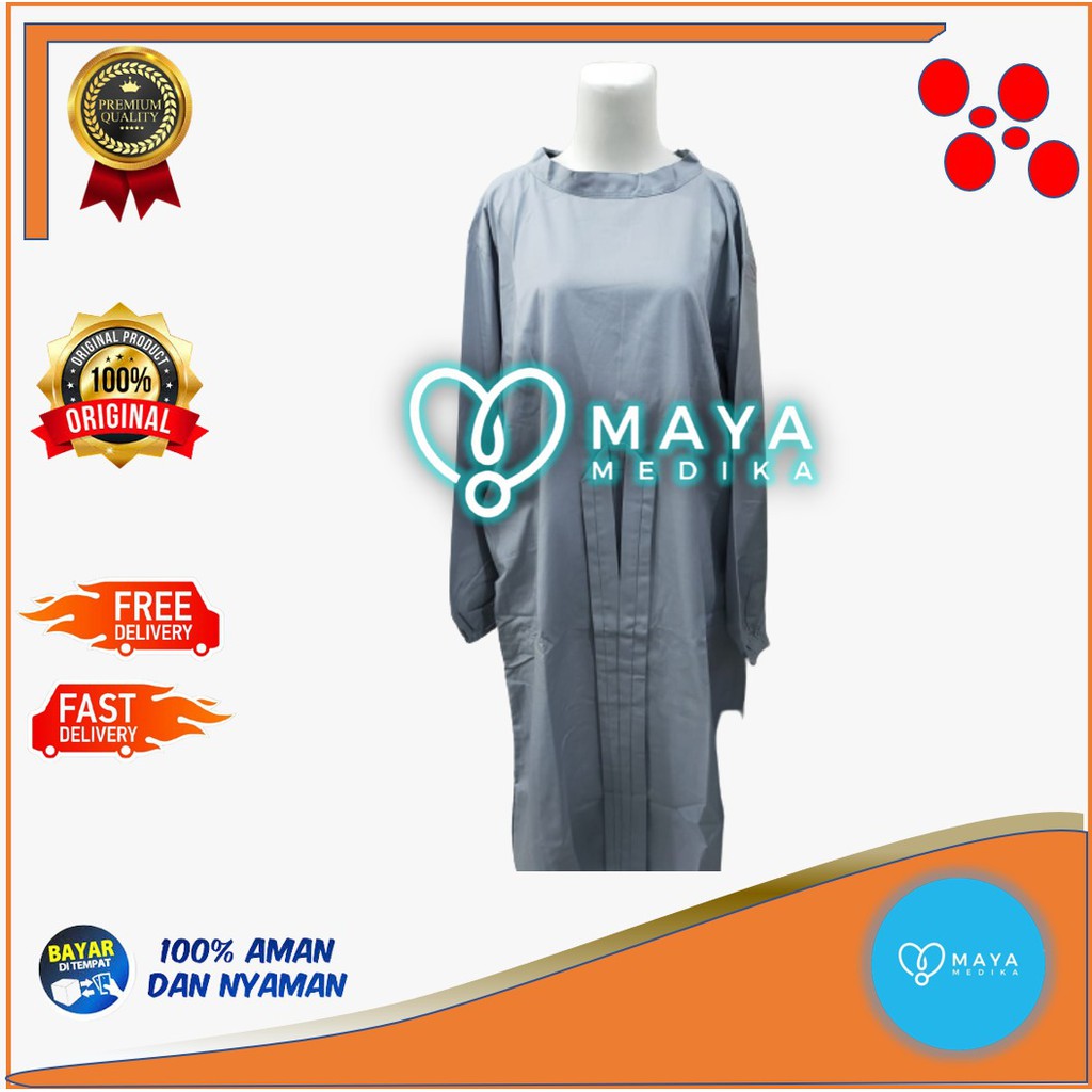 Jas /Jubah Operator Abu-Abu Biasa