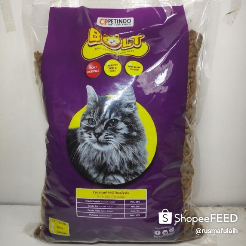 pakan kucing bolt 1kg