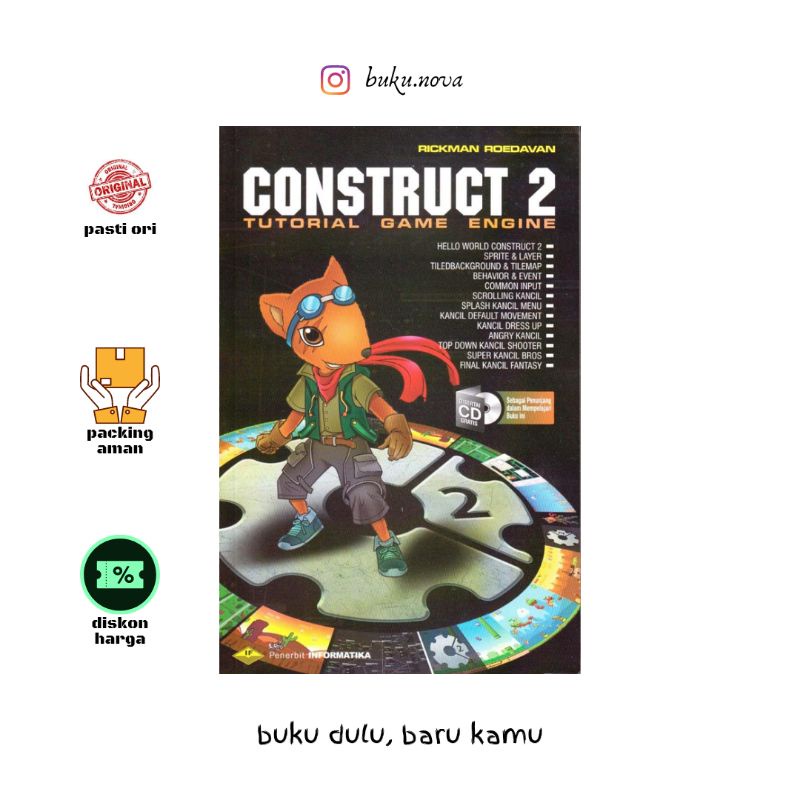 Buku Construct 2 Tutorial Game Engine + CD