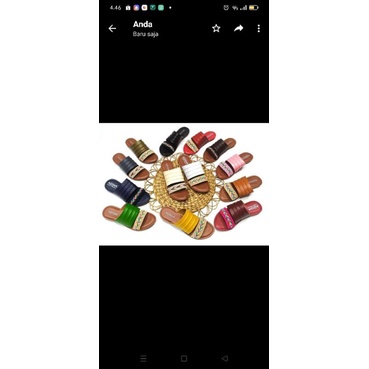 sandal kulit sapi asli papirut