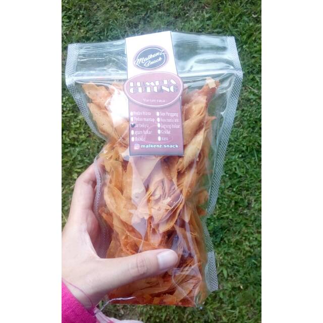 Kripik lumpia rasa Bbq