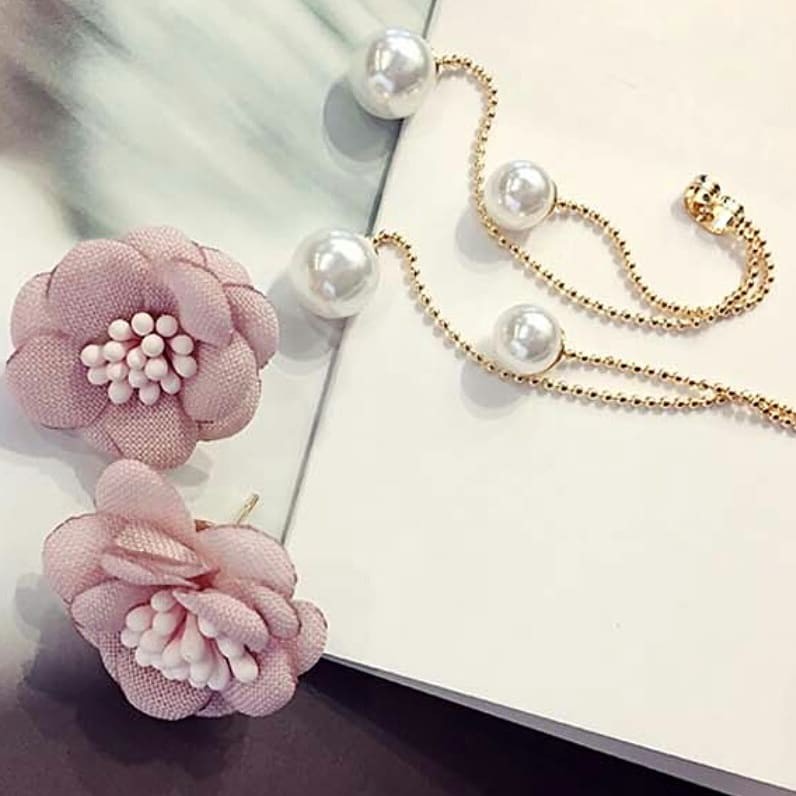 Flower Tassel Earrings