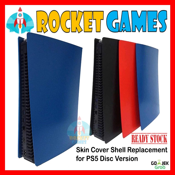 Face Plate Skin Shell Case Cover Replacement for PS5 Casing DISC VERSION - BLUE