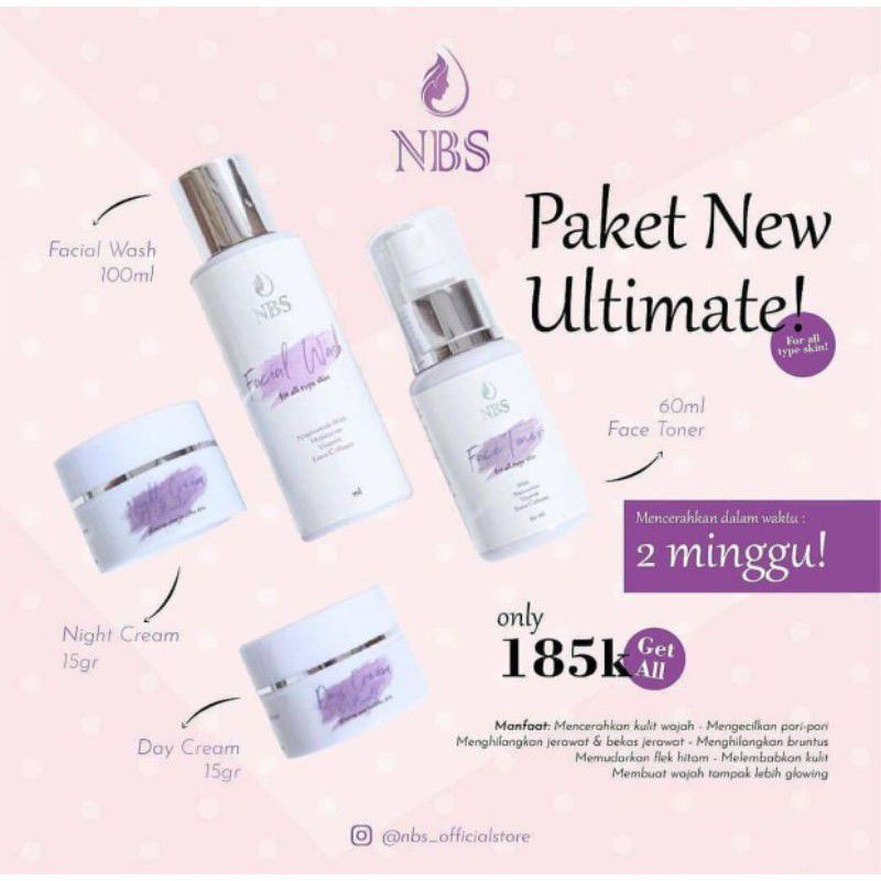 NBS skincare 1paket extra glow/ultimate