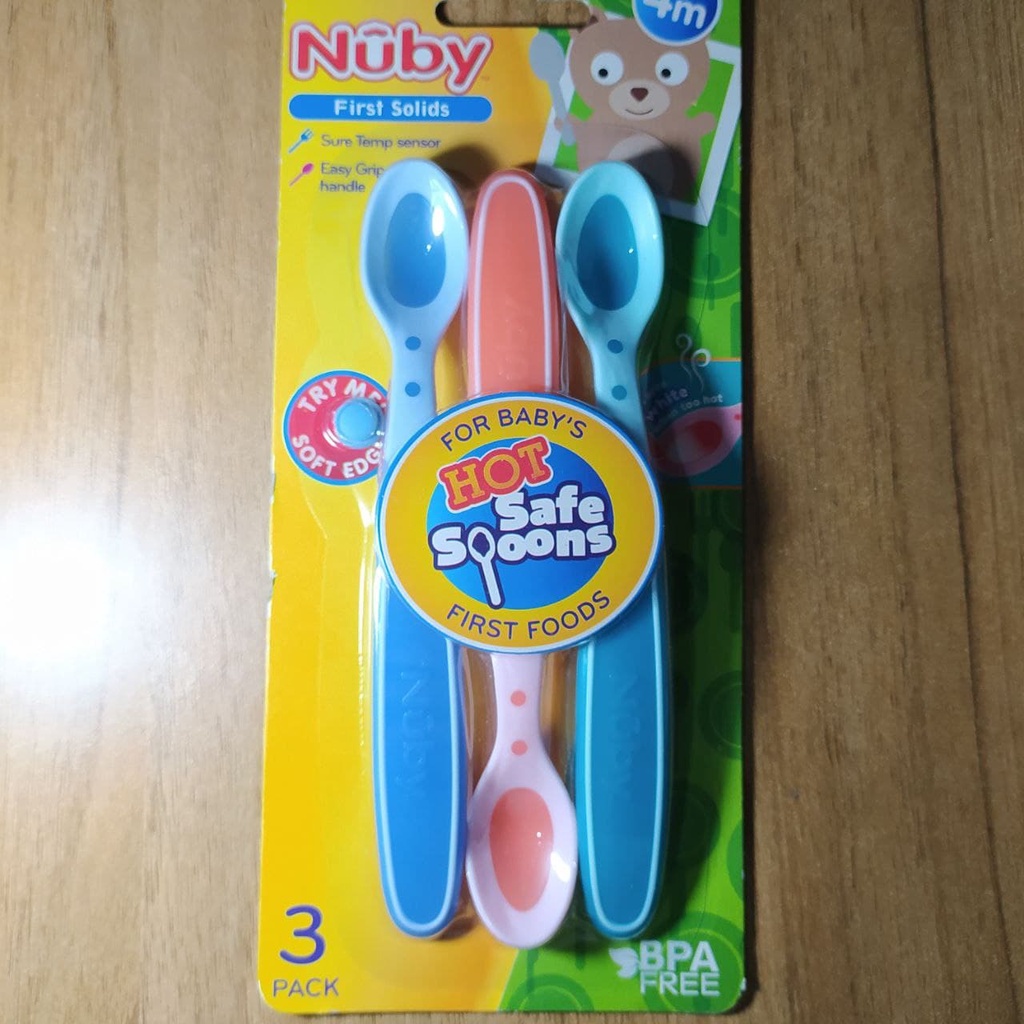Nuby First Solid Hot Safe Spoon / Sendok Makan Bayi