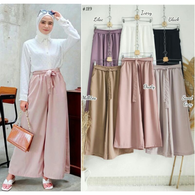 Becky basic colour flare culottes