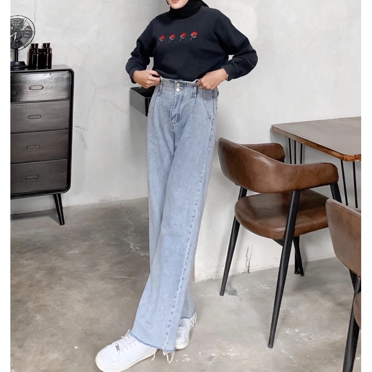 KULOT JEANS BUTTON PREMIUM
