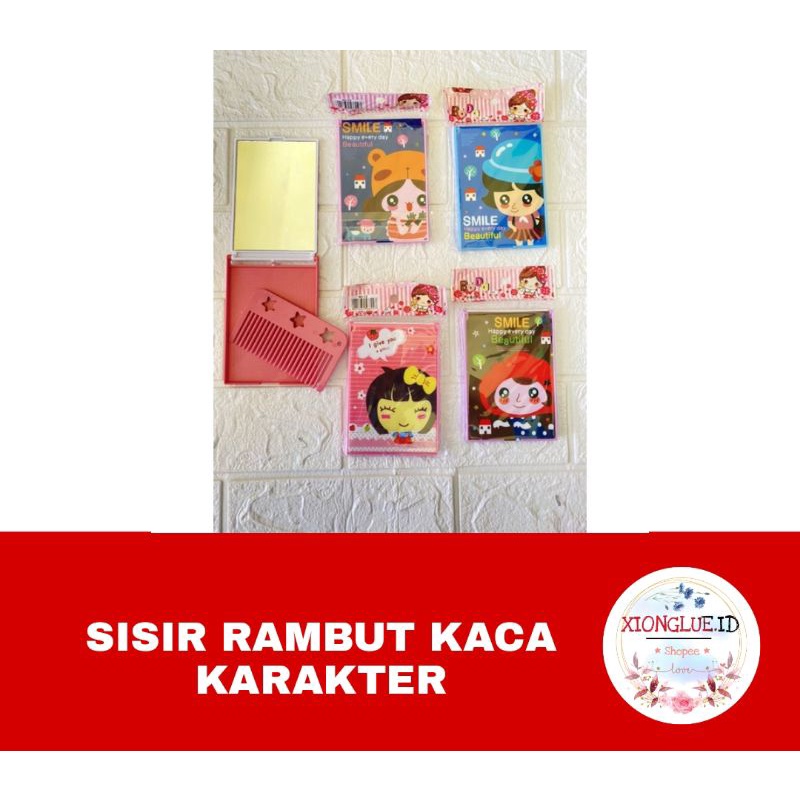KACA SET SISIR RAMBUT MOTIF