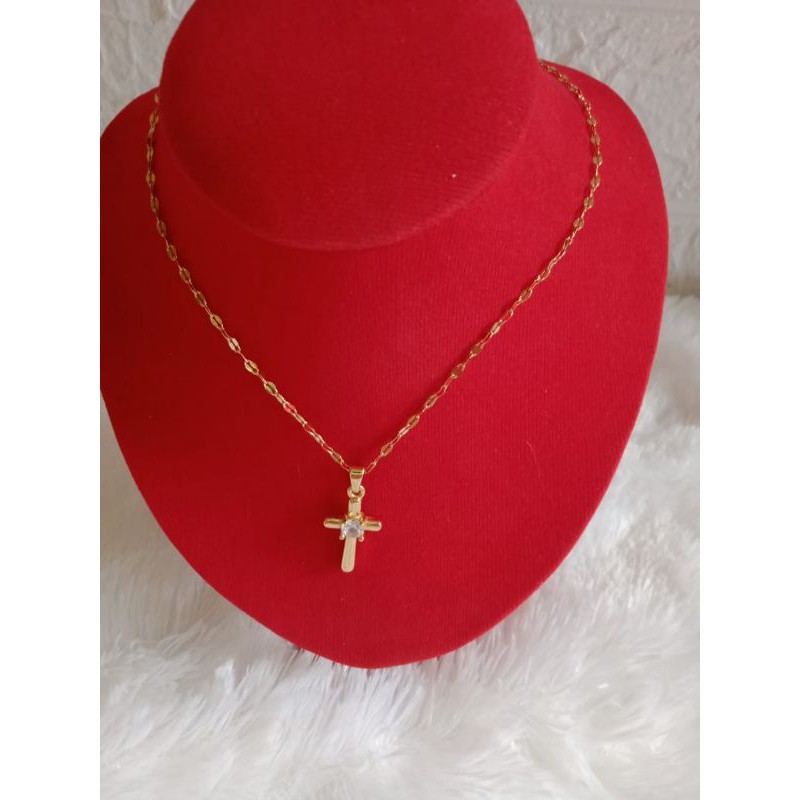 kalung salib titanium