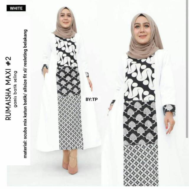 Gamis batik seling monela