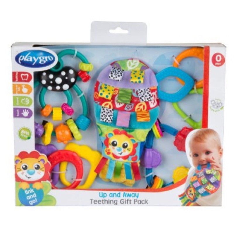 playgro up and away teething gift pack
