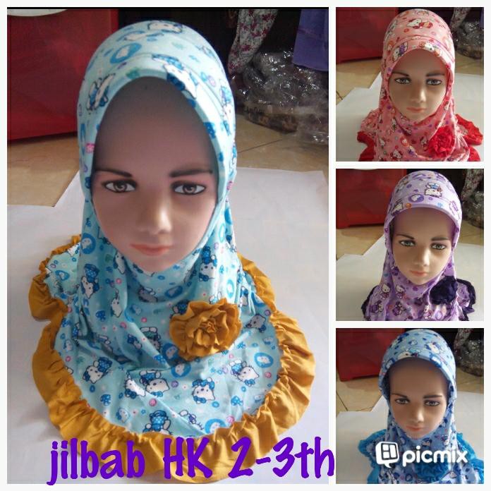 jilbab anak hellokitty Diskon