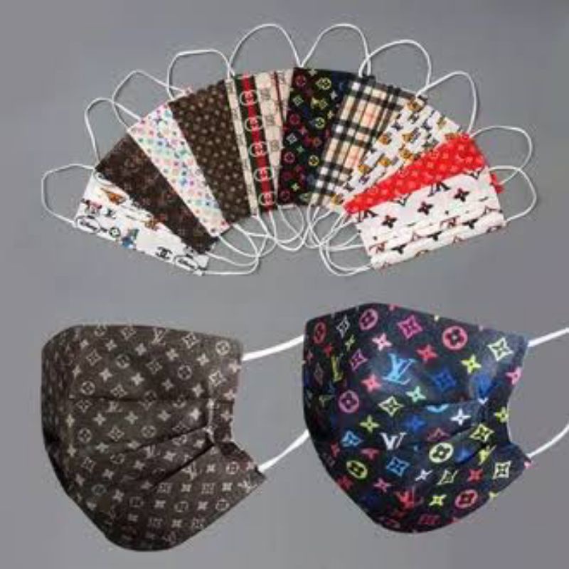 Masker branded 3play isi 50