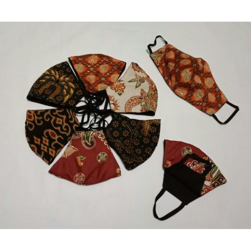 Masker kain batik dewasa