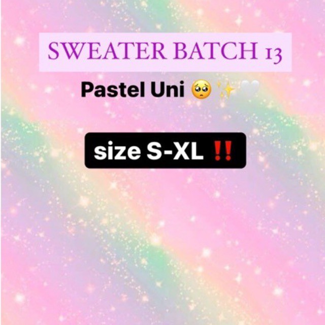 SWEATER BATCH 13 size S - L