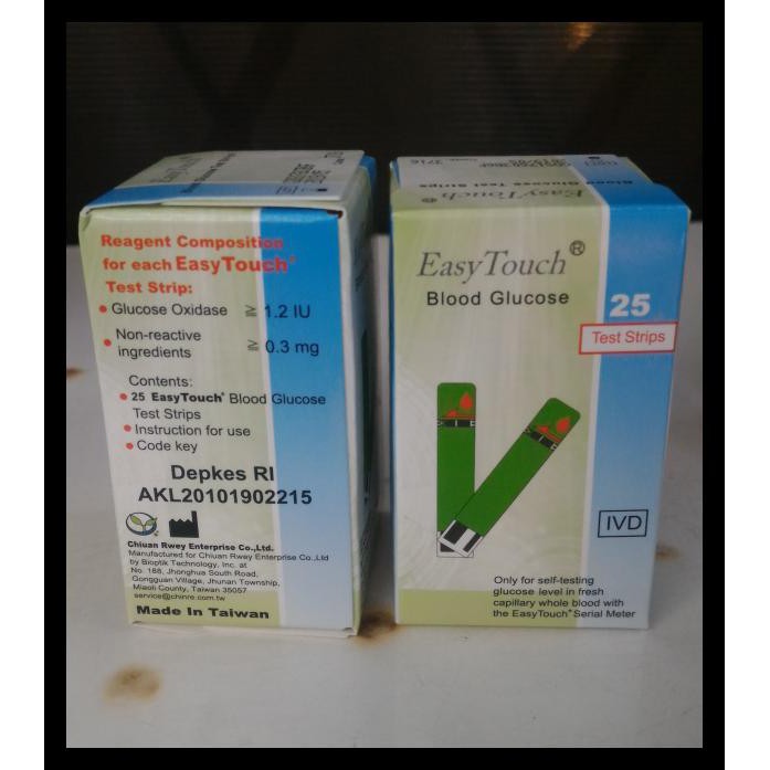 EASY TOUCH STRIP GLUCOSE ISI 25