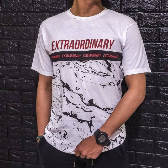 KAOS MURAH KAOS PRIA EXTRA ORDINARY BASIC KAOS DISTRO