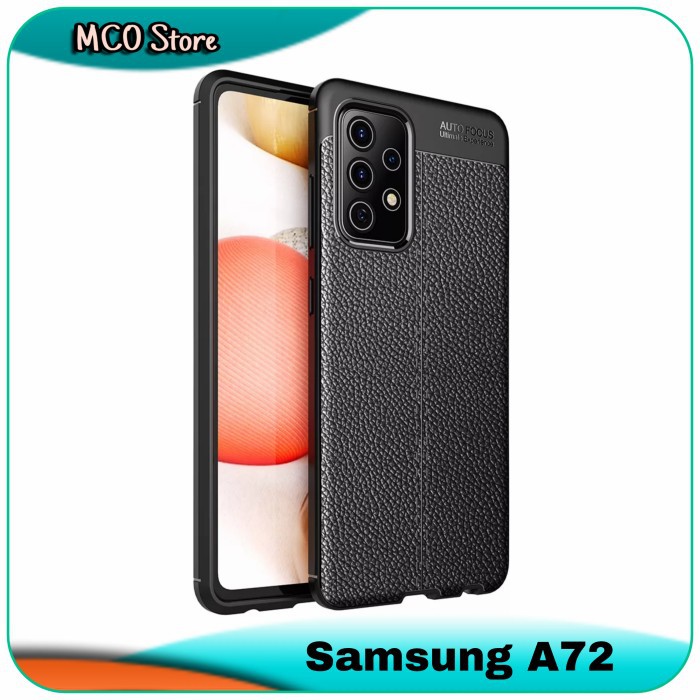 Casing Samsung Galaxy A72 Soft Leather Case Cover