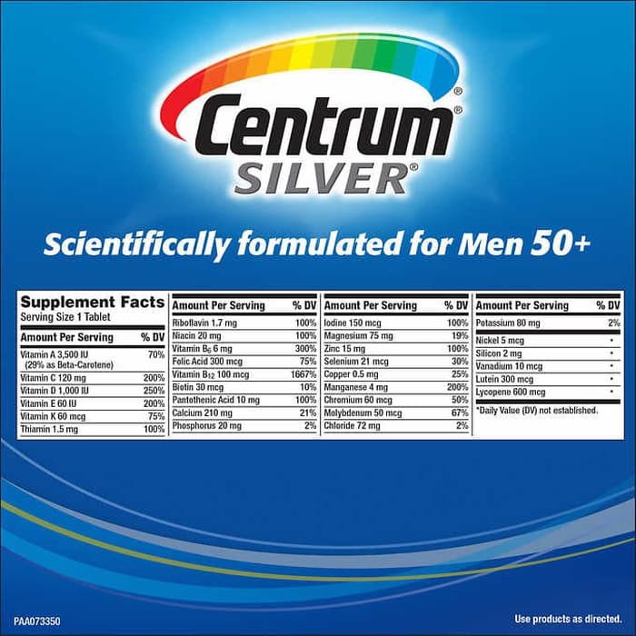 Centrum Silver Men 50   250 Tablets  Diskon