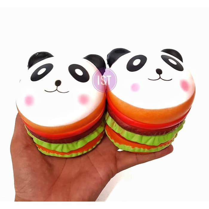 Squishy Murah Jumbo Cute Panda Burger