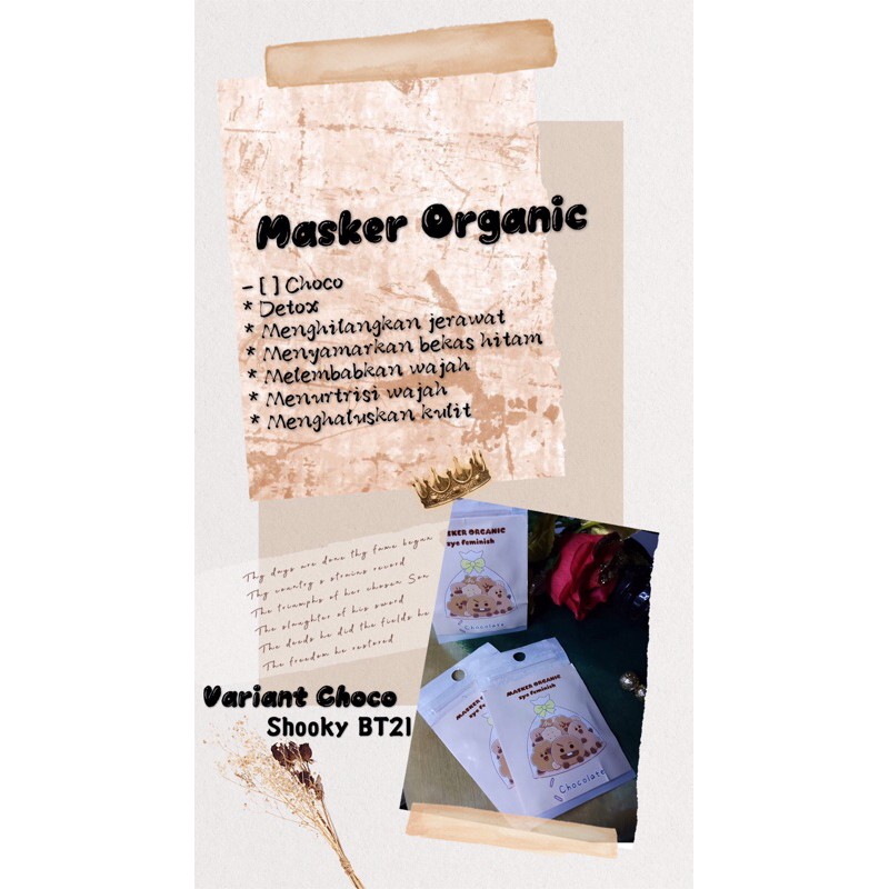 masker organic bt21.