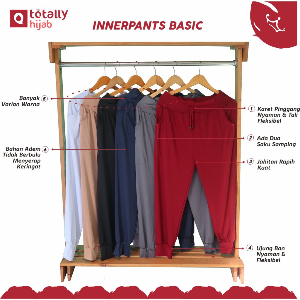 Innerpants basic/ celana daleman gamis