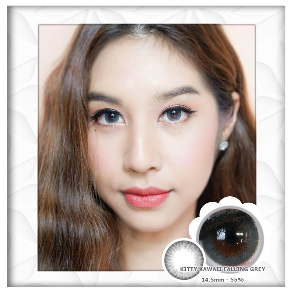 SOFTLENS KITTY KAWAII FALLING GREY