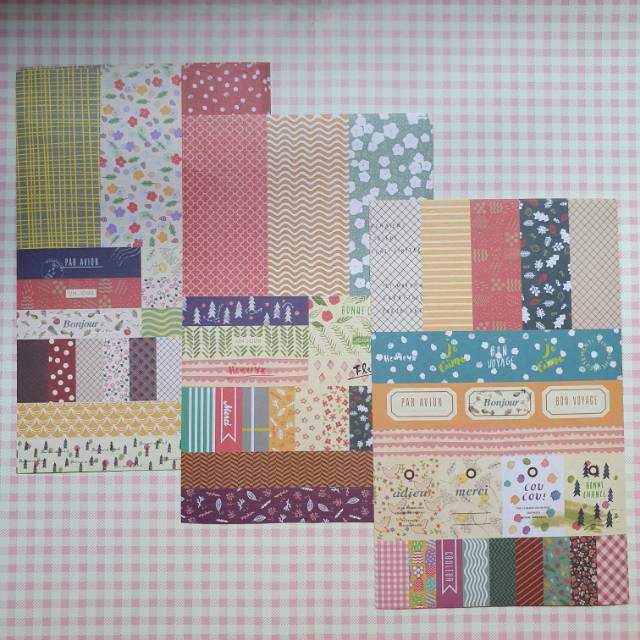 pattern sticker for scrapbook and journal