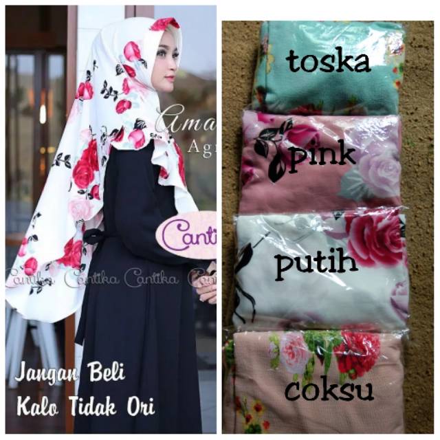 Jilbab cantika bunga