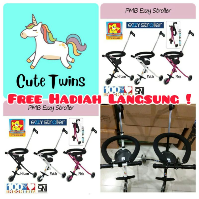 magic stroller ezzy PMB roda 3 free bubble