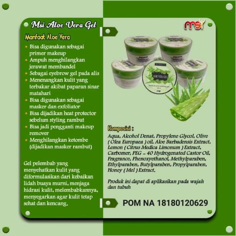 Manfaat Aloevera MSI 250 gr
