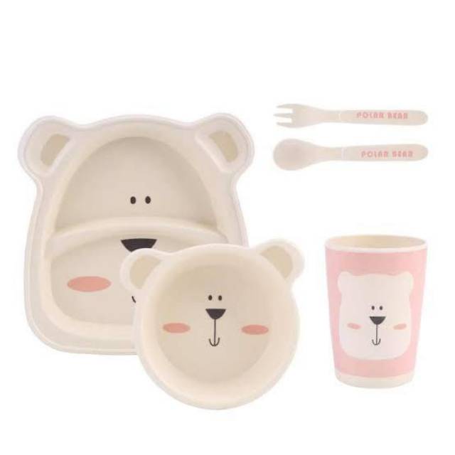 1 SET tempat makan anak model bear
