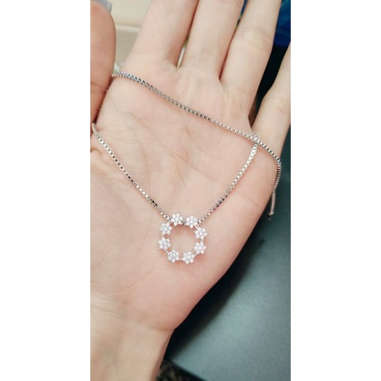 kalung ring permata bunga