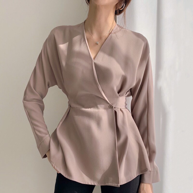 Worky Top Blouse Premium Import