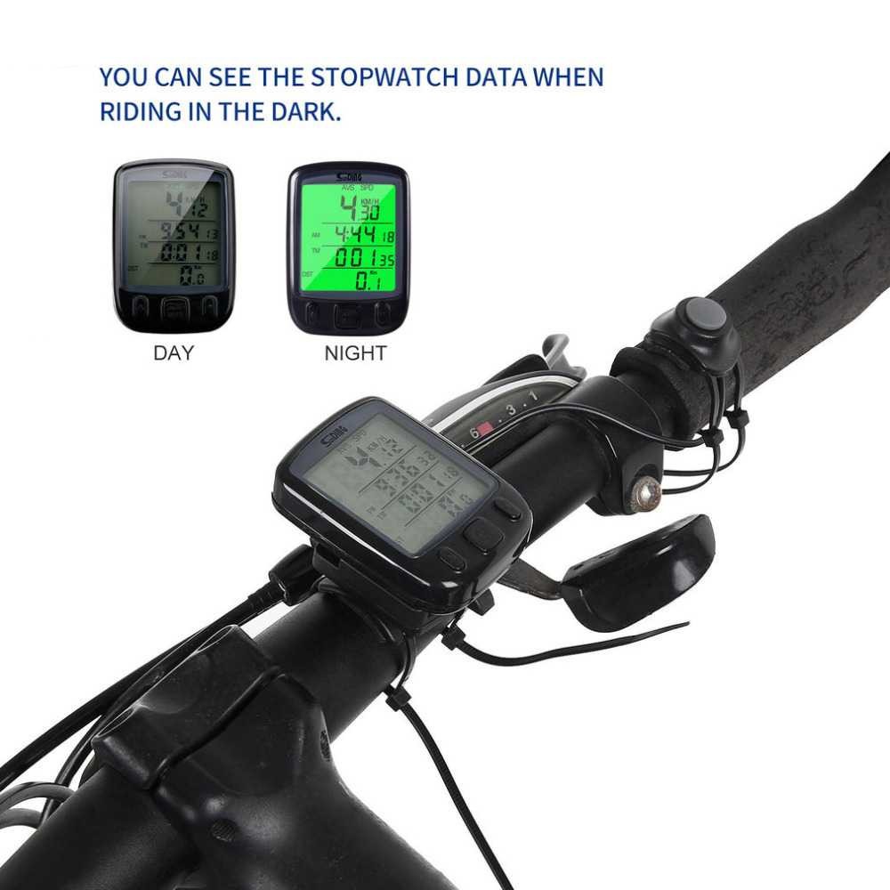 SunDING Speedometer Sepeda Backlight LCD - SD-563A