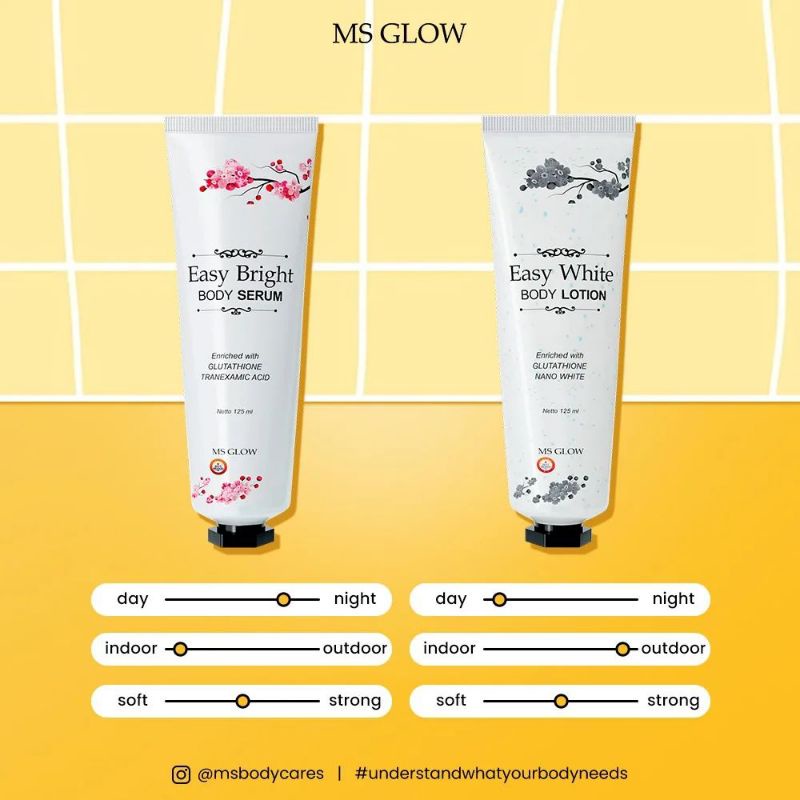 ms glow body lotion
