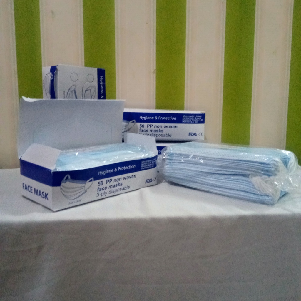 Face Masks 3-ply disposable Ear Loop